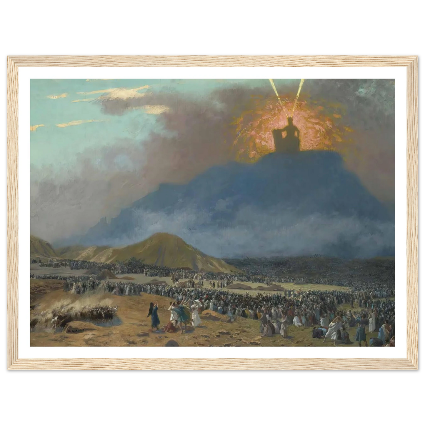 Moses On Mount Sinai Art Print | Jean Leon Gerome - Framed Poster - 30x40 cm / 12x16″ - Black frame