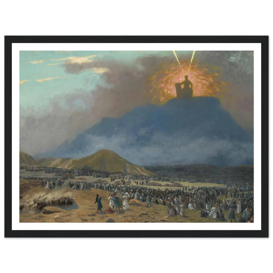 Moses On Mount Sinai Art Print | Jean Leon Gerome - Framed Poster - 30x40 cm / 12x16″ - Black frame