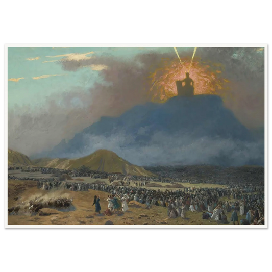 Moses On Mount Sinai Art Print | Jean Leon Gerome - Framed Poster - 30x40 cm / 12x16″ - Black frame