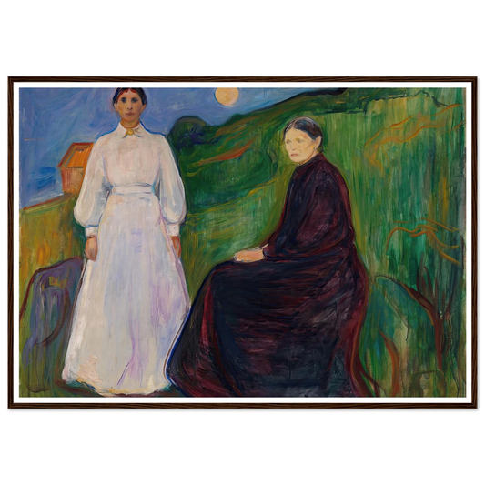 Mother and Daughter (1897 - 1899) Art Print | Edvard Munch - Framed Poster - 30x40 cm / 12x16″ - Black frame