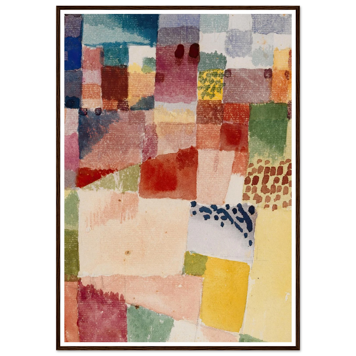 Motif from Hammamet (1914) Art Print | Paul Klee - Framed Poster - 30x40 cm / 12x16″ - Black frame