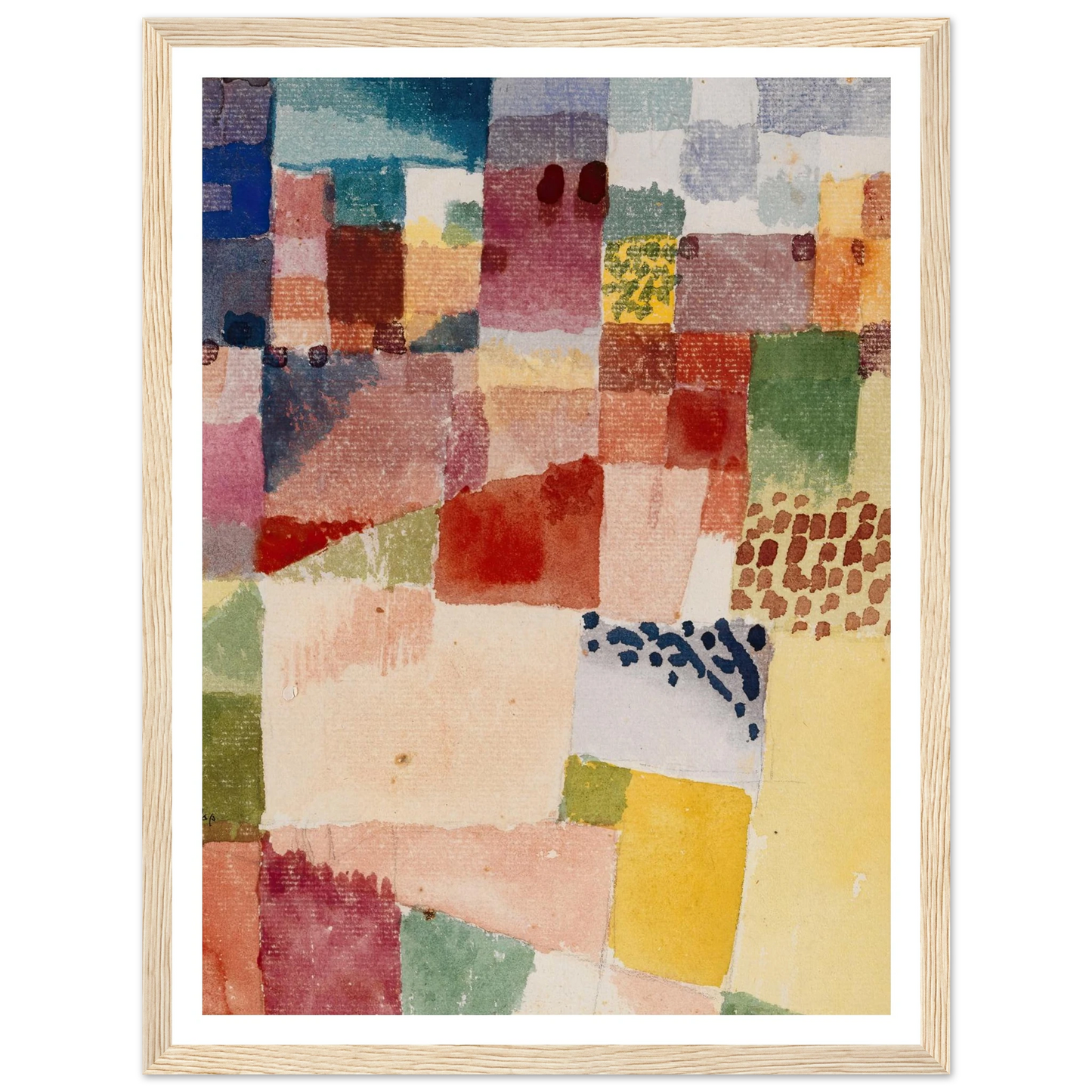 Motif from Hammamet (1914) Art Print | Paul Klee - Framed Poster - 30x40 cm / 12x16″ - Black frame