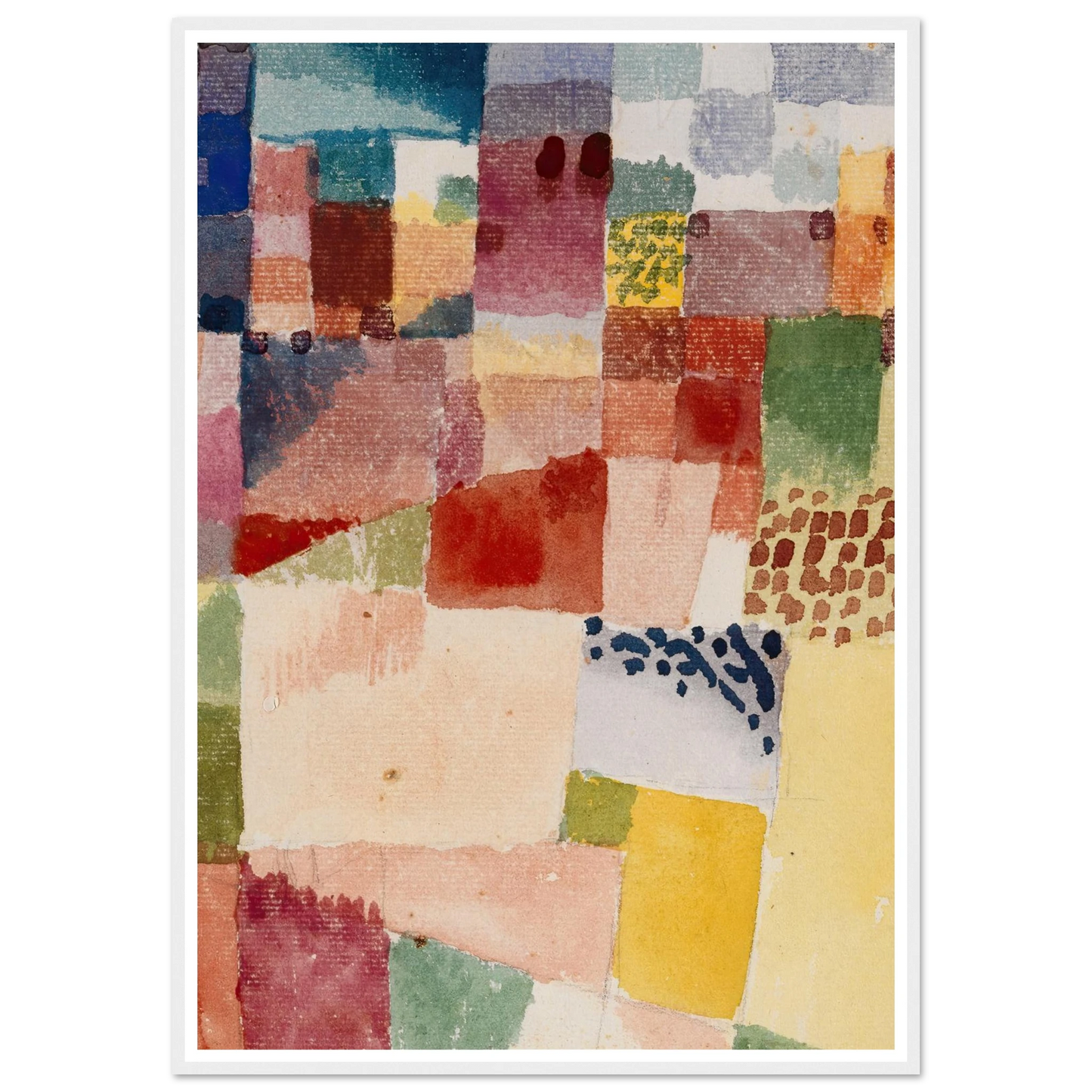 Motif from Hammamet (1914) Art Print | Paul Klee - Framed Poster - 30x40 cm / 12x16″ - Black frame