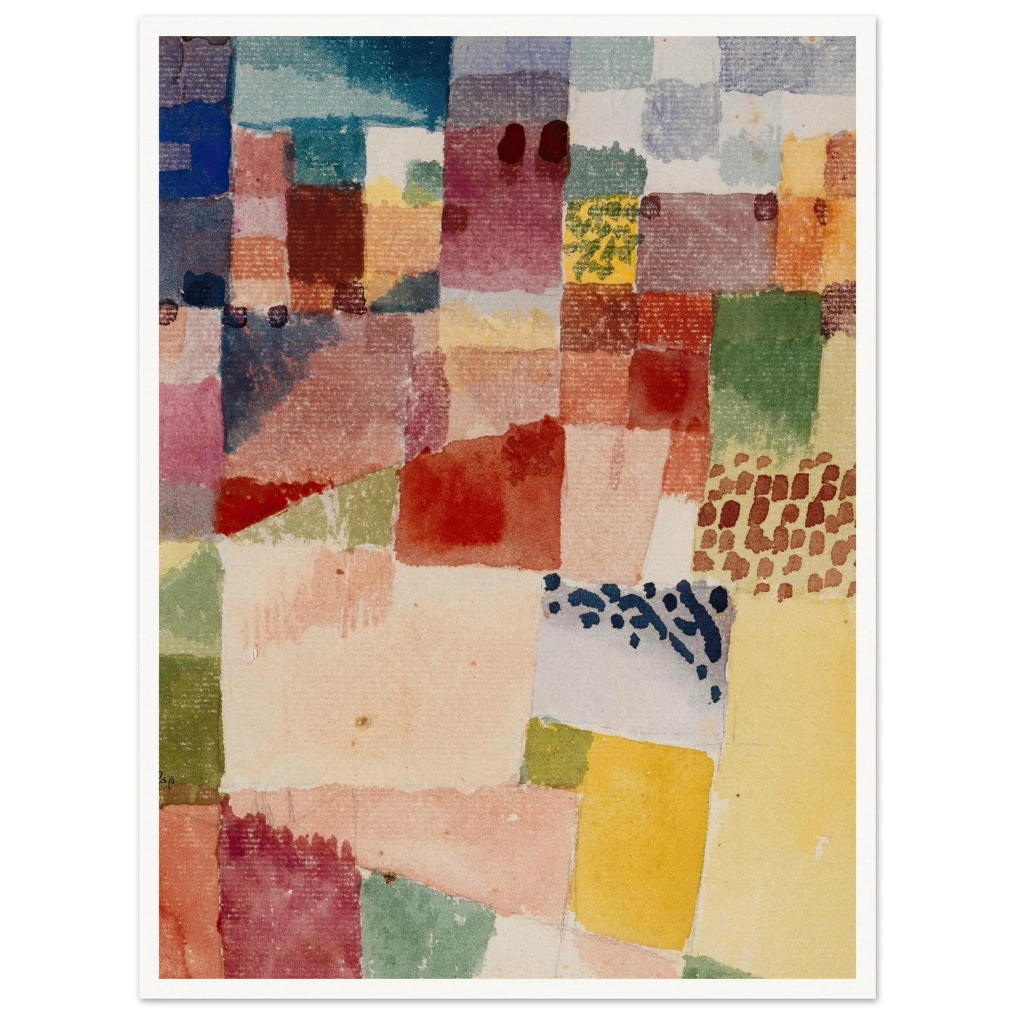Motif from Hammamet (1914) Art Print | Paul Klee - Framed Poster - 30x40 cm / 12x16″ - Black frame