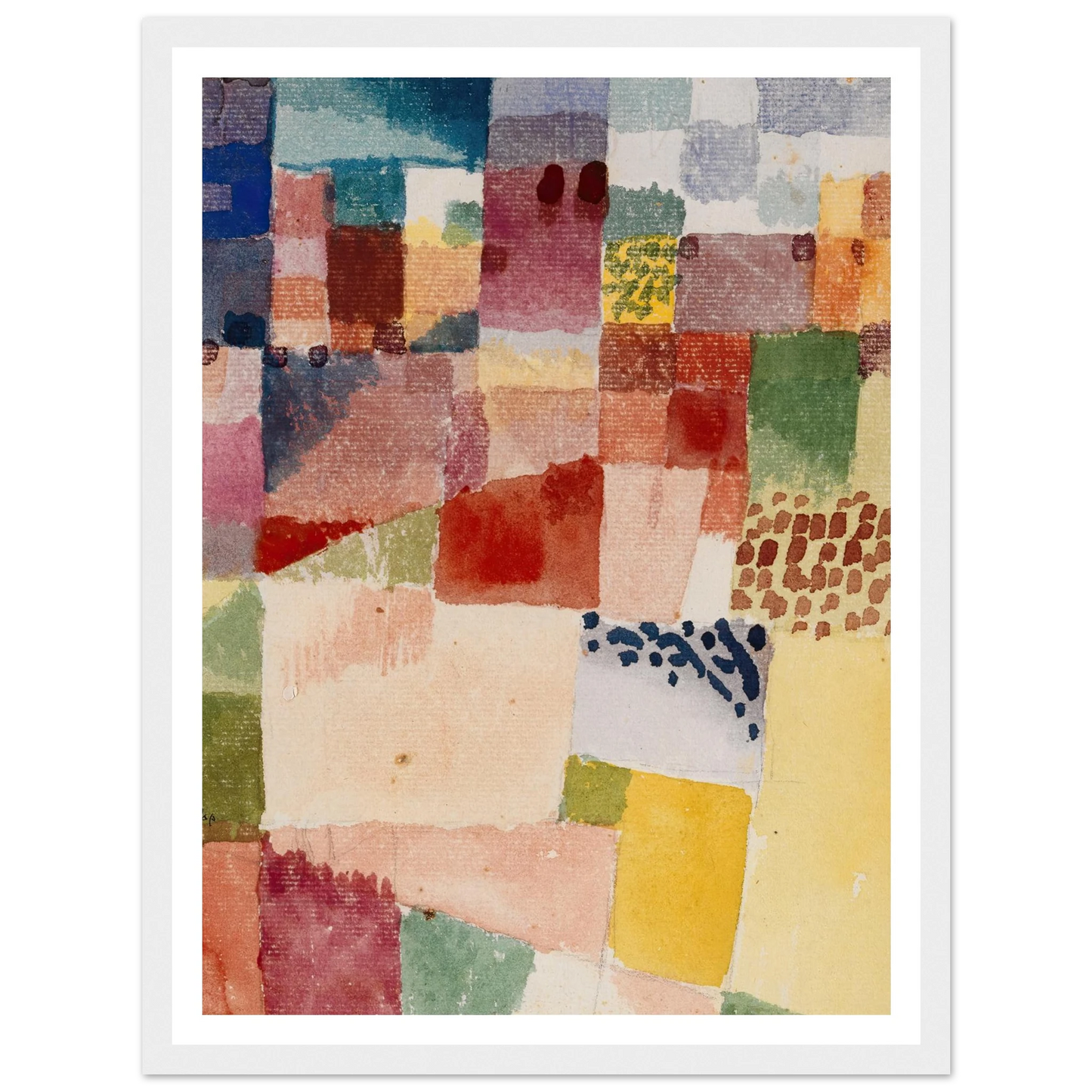 Motif from Hammamet (1914) Art Print | Paul Klee - Framed Poster - 30x40 cm / 12x16″ - Black frame