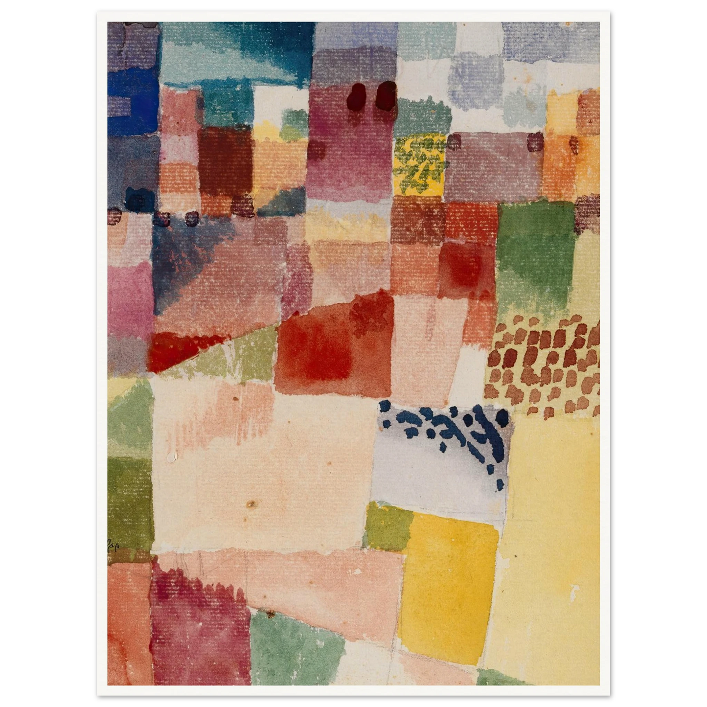 Motif from Hammamet (1914) Art Print | Paul Klee - Framed Poster - 30x40 cm / 12x16″ - Black frame
