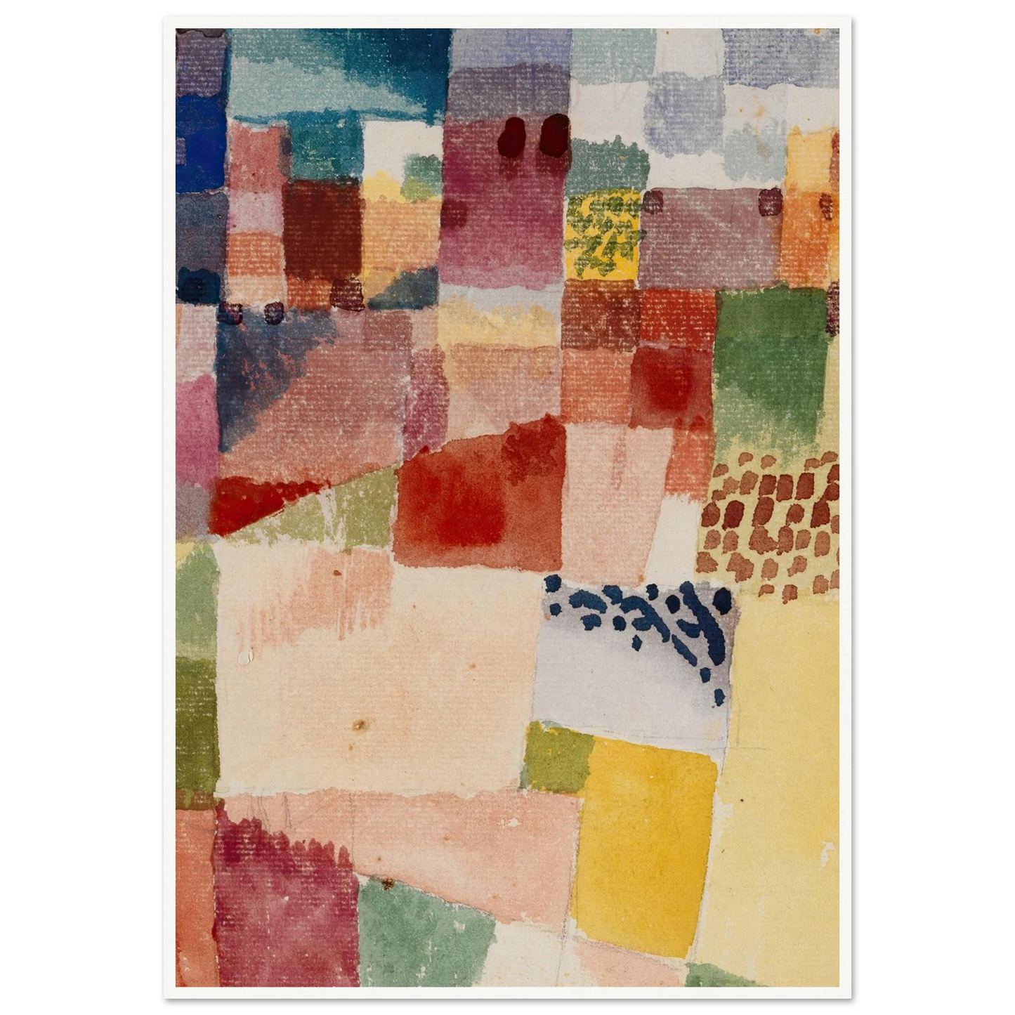 Motif from Hammamet (1914) Art Print | Paul Klee - Framed Poster - 30x40 cm / 12x16″ - Black frame