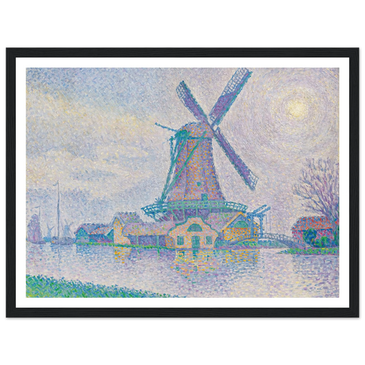 Moulin d’Edam (1896) Art Print | Paul Signac - Framed Poster - 30x40 cm / 12x16″ - Black frame