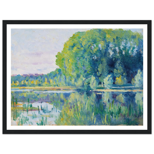 Moulineux, L’Etang (c. 1900–1905) Art Print | Maximilien Luce - Framed Poster - 30x40 cm / 12x16″ - Black frame