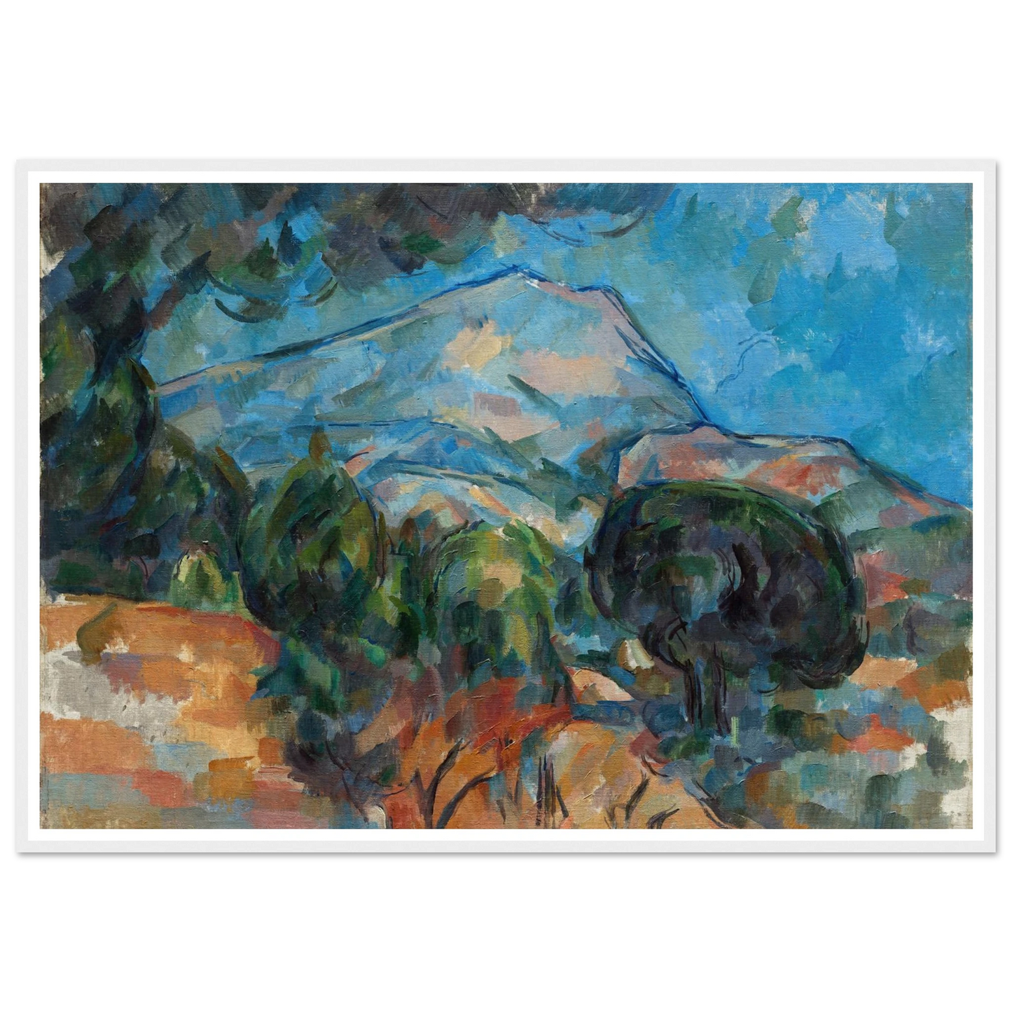 Mount Sainte-Victoire (c. 1904) Art Print | Paul Cezanne - Framed Poster - 30x40 cm / 12x16″ - Black frame