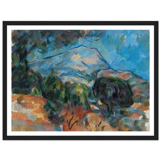 Mount Sainte-Victoire (c. 1904) Art Print | Paul Cezanne - Framed Poster - 30x40 cm / 12x16″ - Black frame