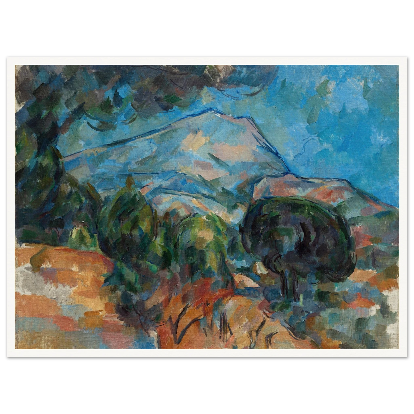 Mount Sainte-Victoire (c. 1904) Art Print | Paul Cezanne - Framed Poster - 30x40 cm / 12x16″ - Black frame