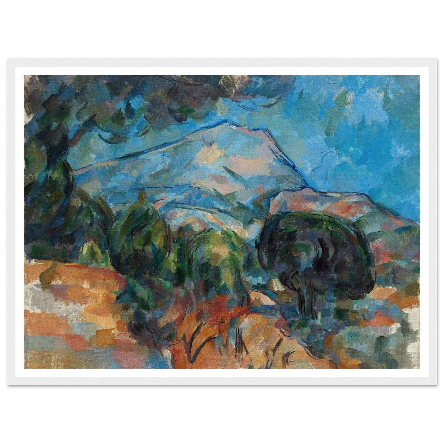 Mount Sainte-Victoire (c. 1904) Art Print | Paul Cezanne - Framed Poster - 30x40 cm / 12x16″ - Black frame