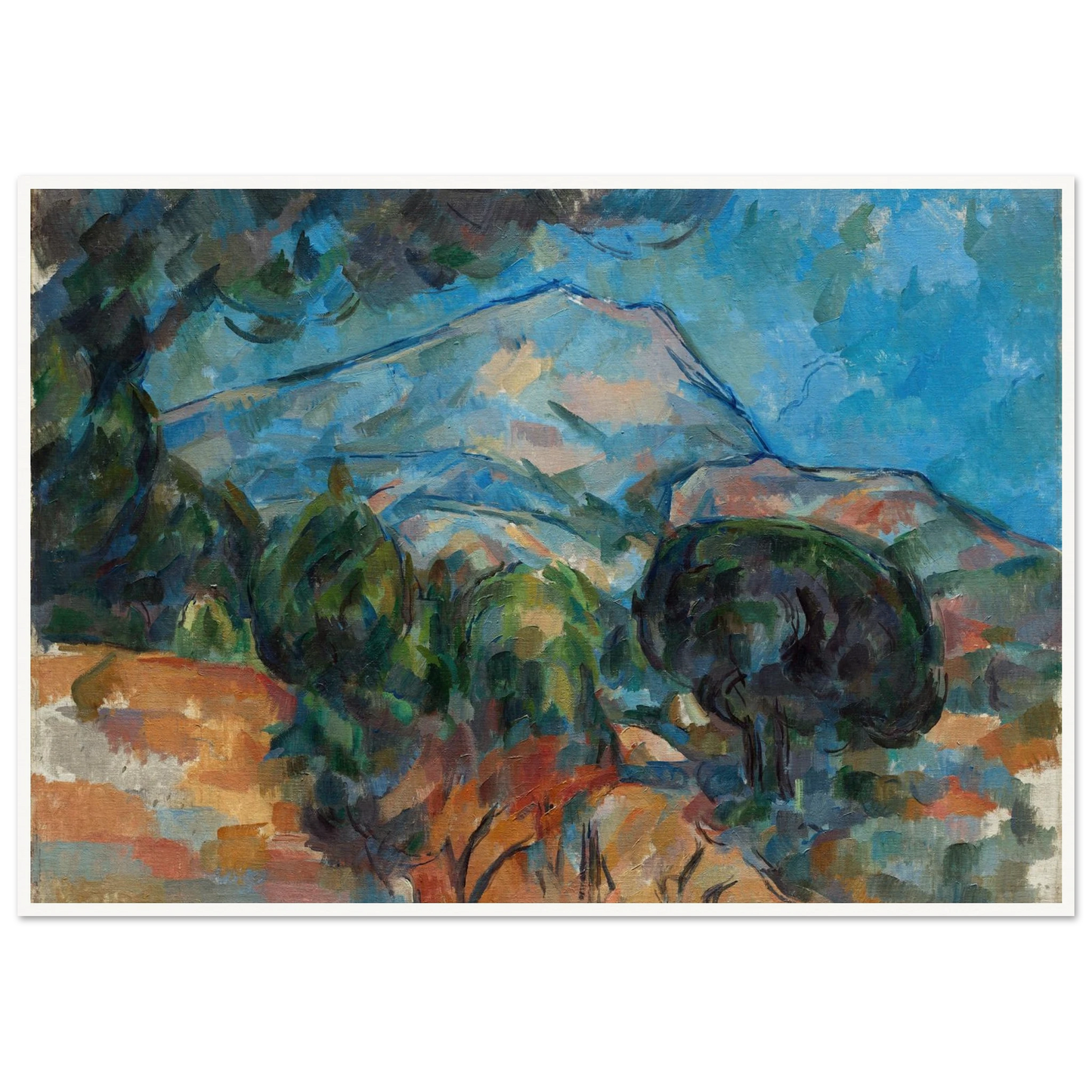Mount Sainte-Victoire (c. 1904) Art Print | Paul Cezanne - Framed Poster - 30x40 cm / 12x16″ - Black frame