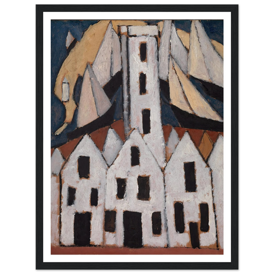 Movement No. 5, Provincetown Houses (1916) Art Print | Marsden Hartley - Framed Poster - 30x40 cm / 12x16″ - Black frame