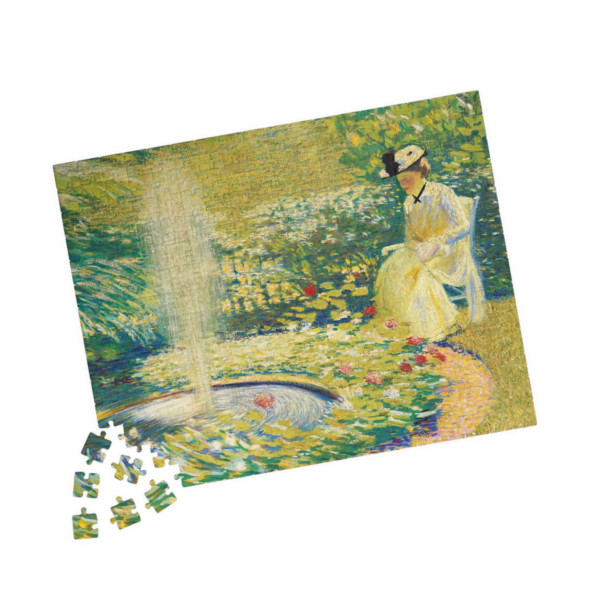 Mrs Hale in the garden Puzzle | Philip Leslie Hale - - 252 pcs (Horizontal) - 