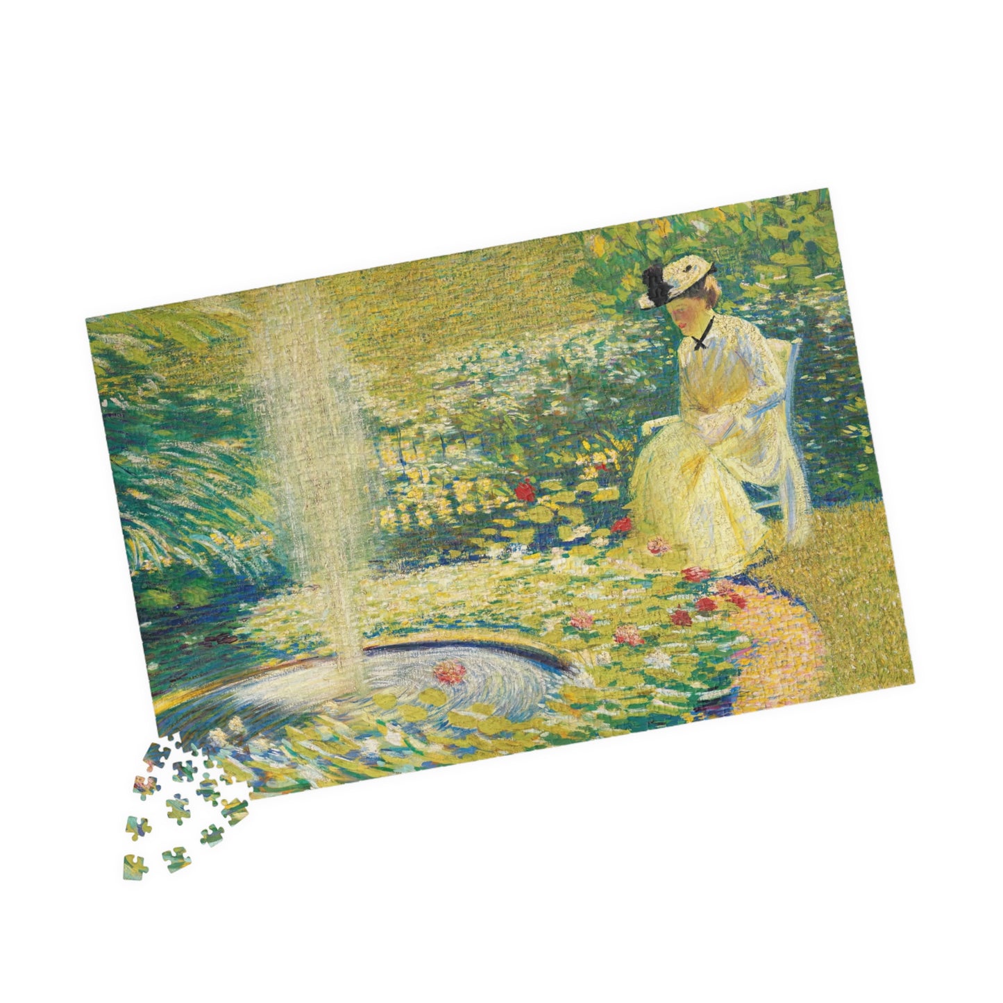 Mrs Hale in the garden Puzzle | Philip Leslie Hale - - 252 pcs (Horizontal) - 
