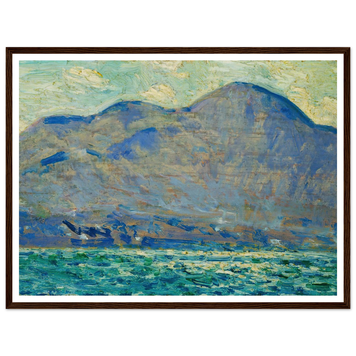 Mt. Beacon at Newburgh Art Print | Childe Hassam - Framed Poster - 30x40 cm / 12x16″ - Black frame