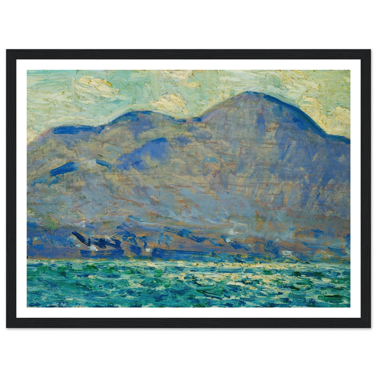 Mt. Beacon at Newburgh Art Print | Childe Hassam - Framed Poster - 30x40 cm / 12x16″ - Black frame