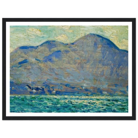 Mt. Beacon at Newburgh Art Print | Childe Hassam - Framed Poster - 30x40 cm / 12x16″ - Black frame