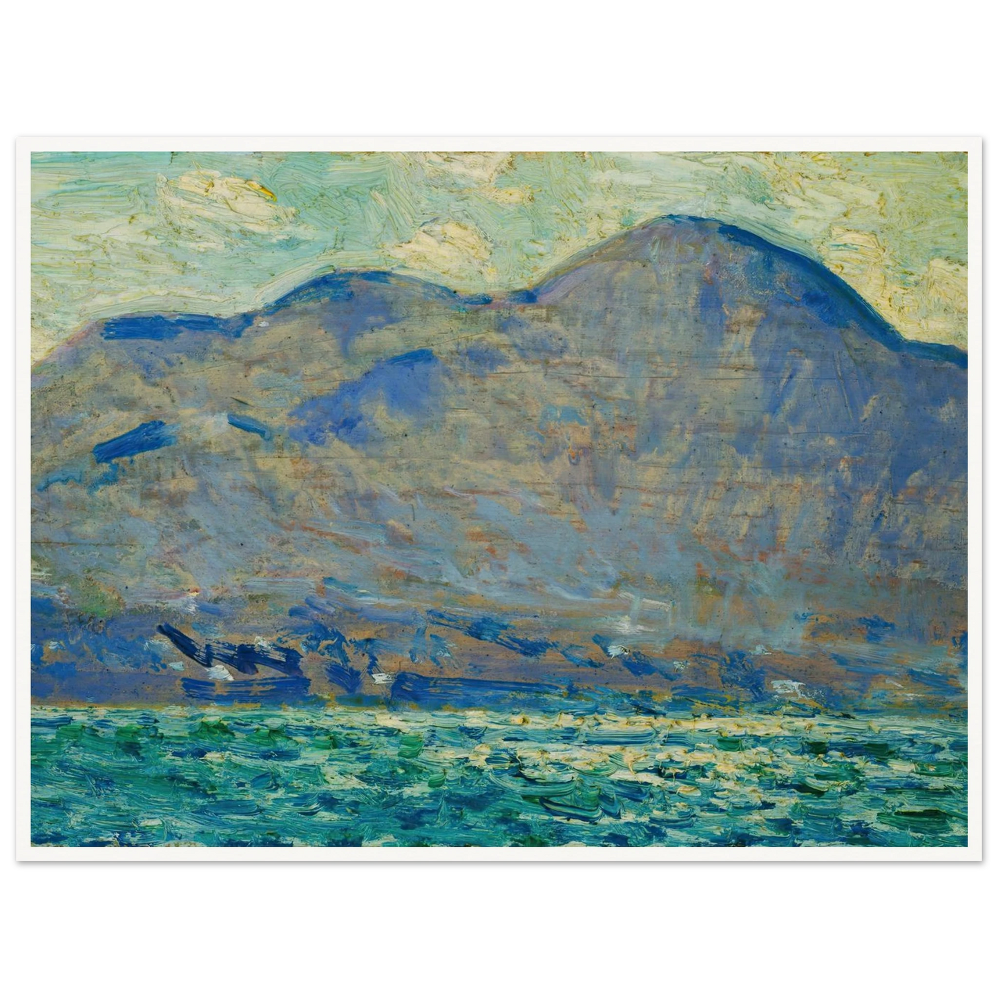 Mt. Beacon at Newburgh Art Print | Childe Hassam - Framed Poster - 30x40 cm / 12x16″ - Black frame