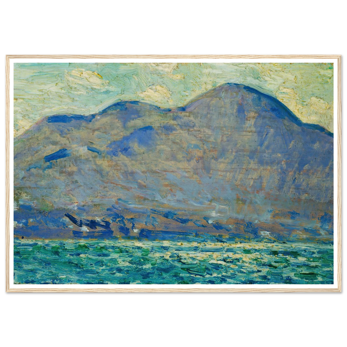 Mt. Beacon at Newburgh Art Print | Childe Hassam - Framed Poster - 30x40 cm / 12x16″ - Black frame