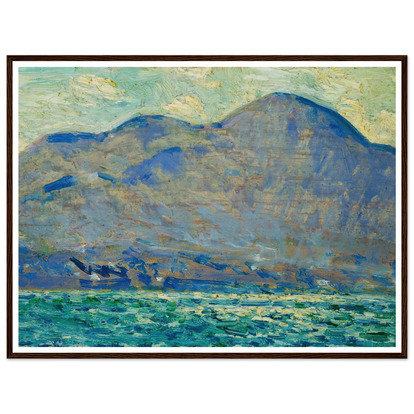 Mt. Beacon at Newburgh Art Print | Childe Hassam - Framed Poster - 30x40 cm / 12x16″ - Black frame