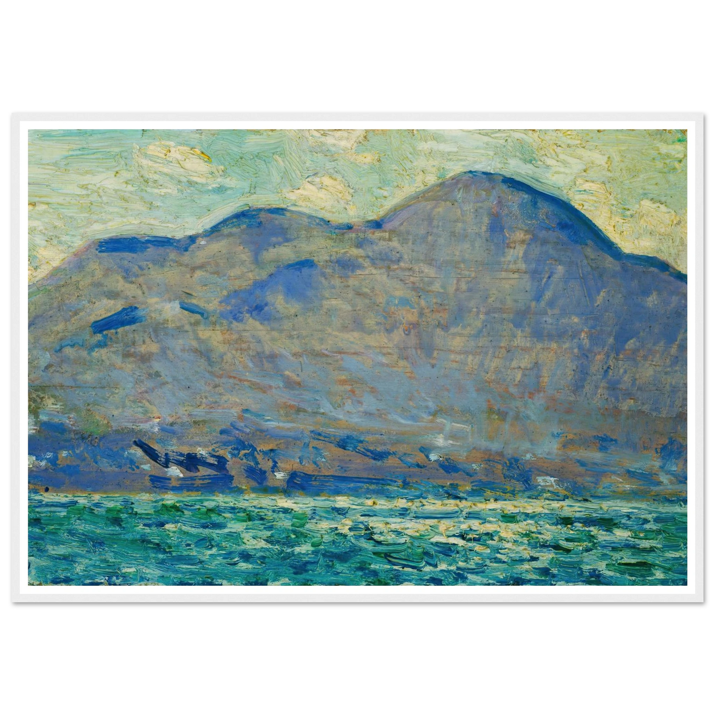 Mt. Beacon at Newburgh Art Print | Childe Hassam - Framed Poster - 30x40 cm / 12x16″ - Black frame