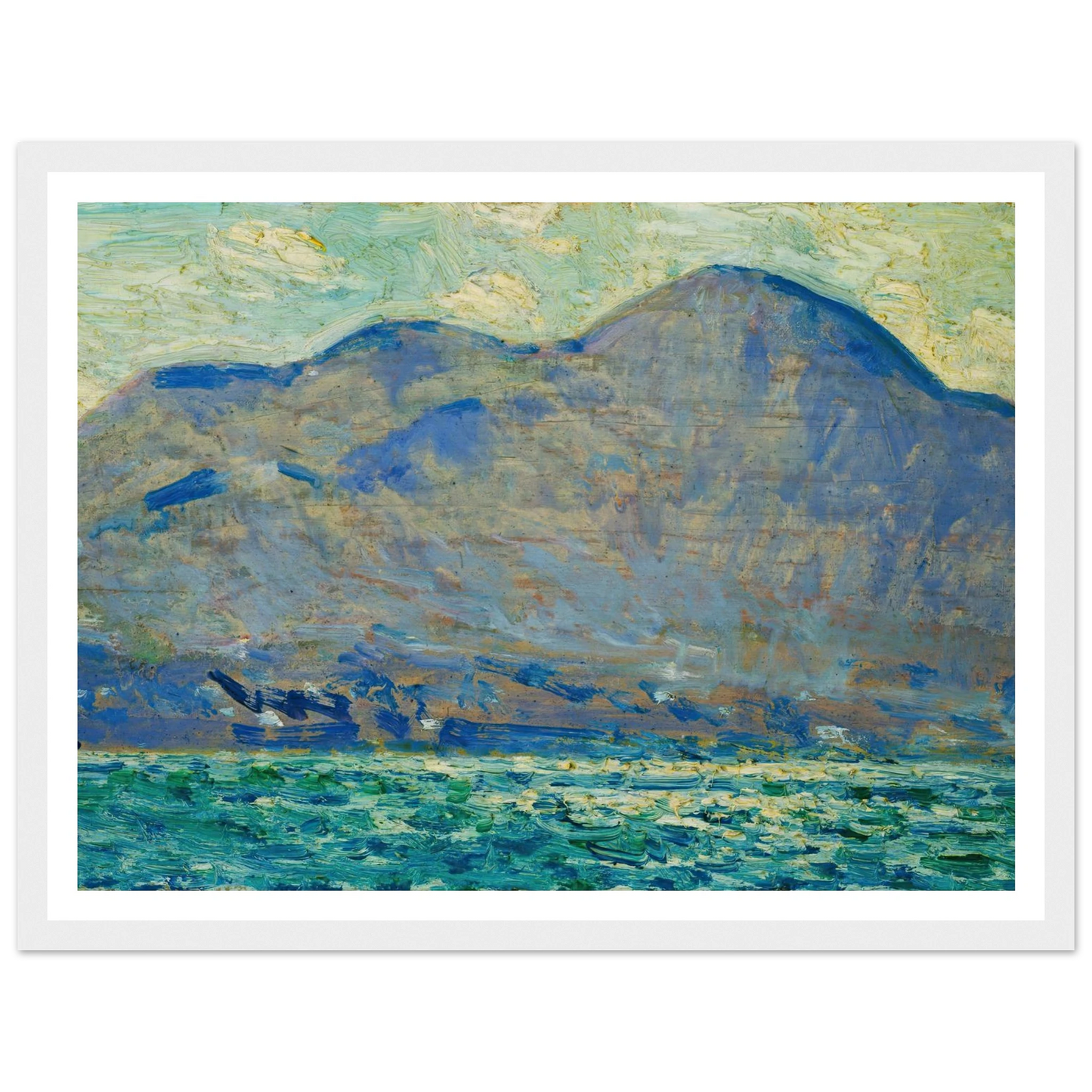 Mt. Beacon at Newburgh Art Print | Childe Hassam - Framed Poster - 30x40 cm / 12x16″ - Black frame