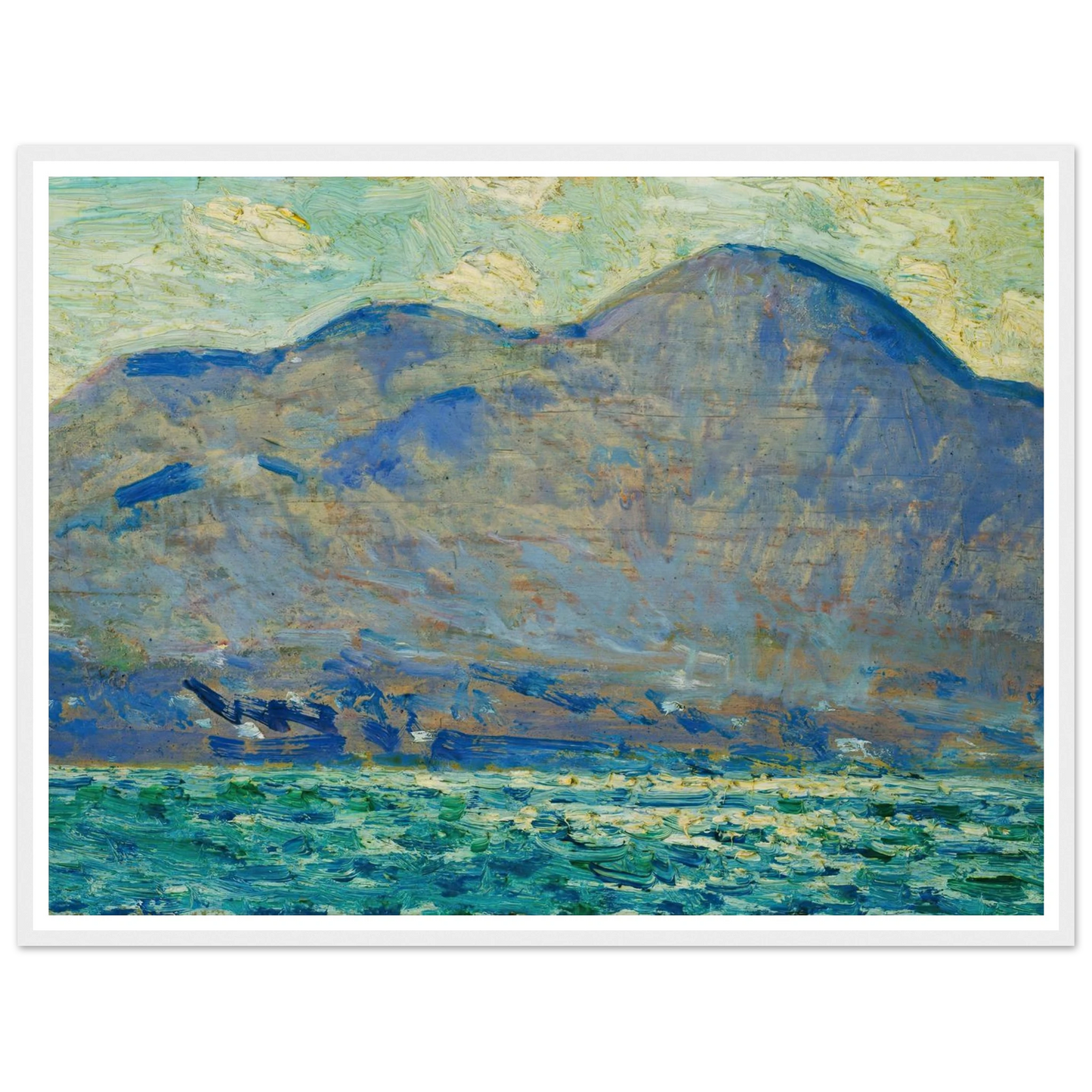 Mt. Beacon at Newburgh Art Print | Childe Hassam - Framed Poster - 30x40 cm / 12x16″ - Black frame