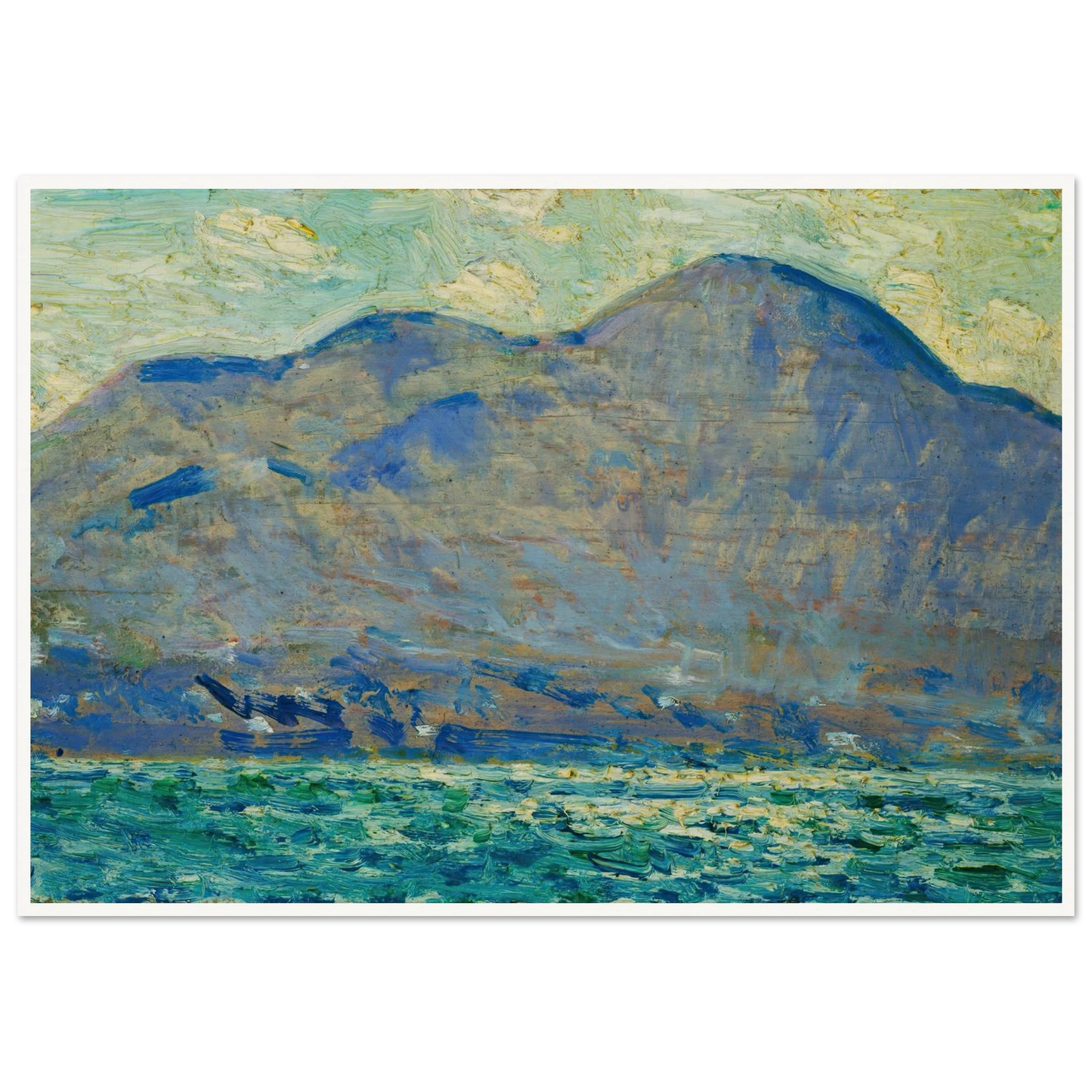 Mt. Beacon at Newburgh Art Print | Childe Hassam - Framed Poster - 30x40 cm / 12x16″ - Black frame
