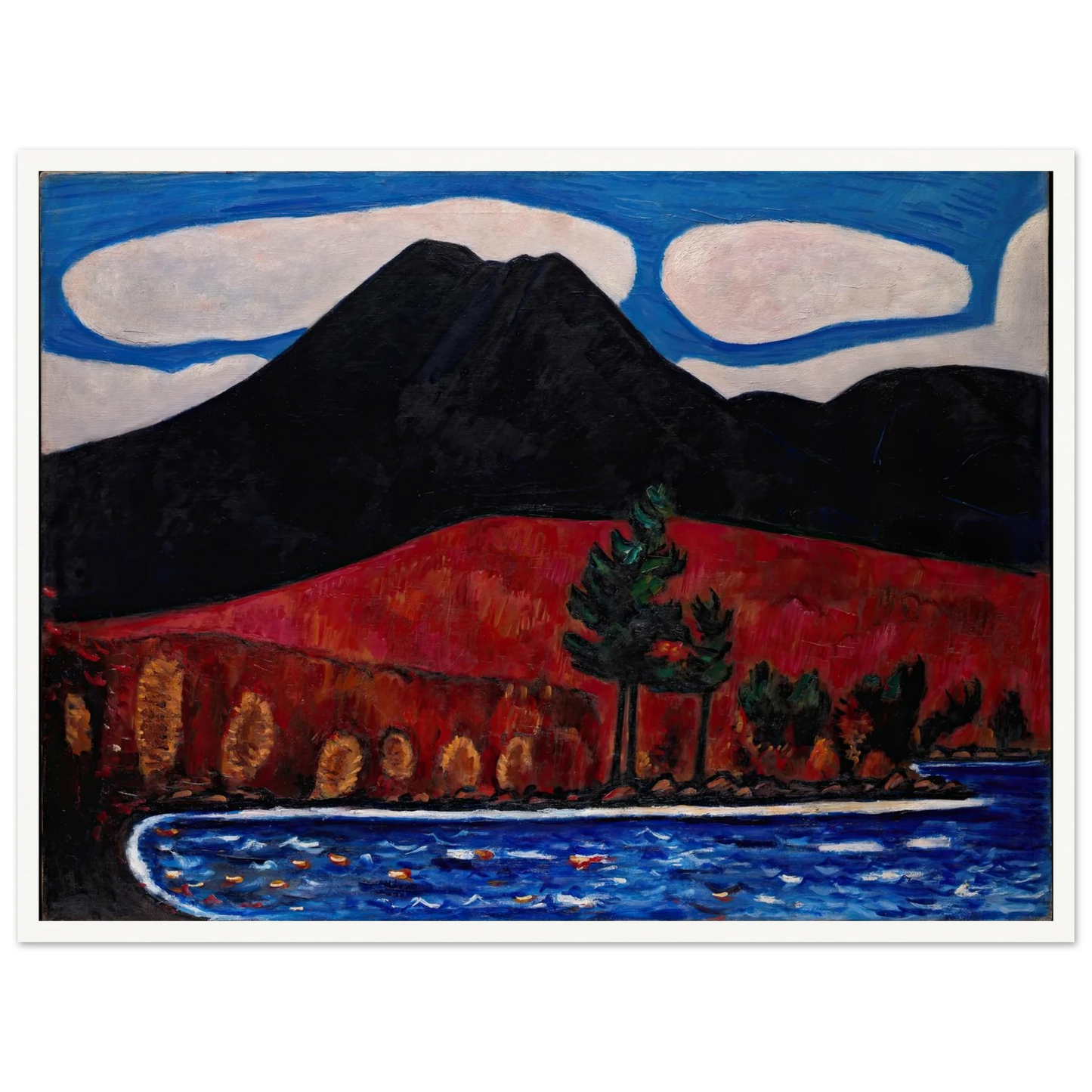Mt. Katahdin (Maine), Autumn (1939–40) Art Print | Marsden Hartley - Framed Poster - 30x40 cm / 12x16″ - Black frame