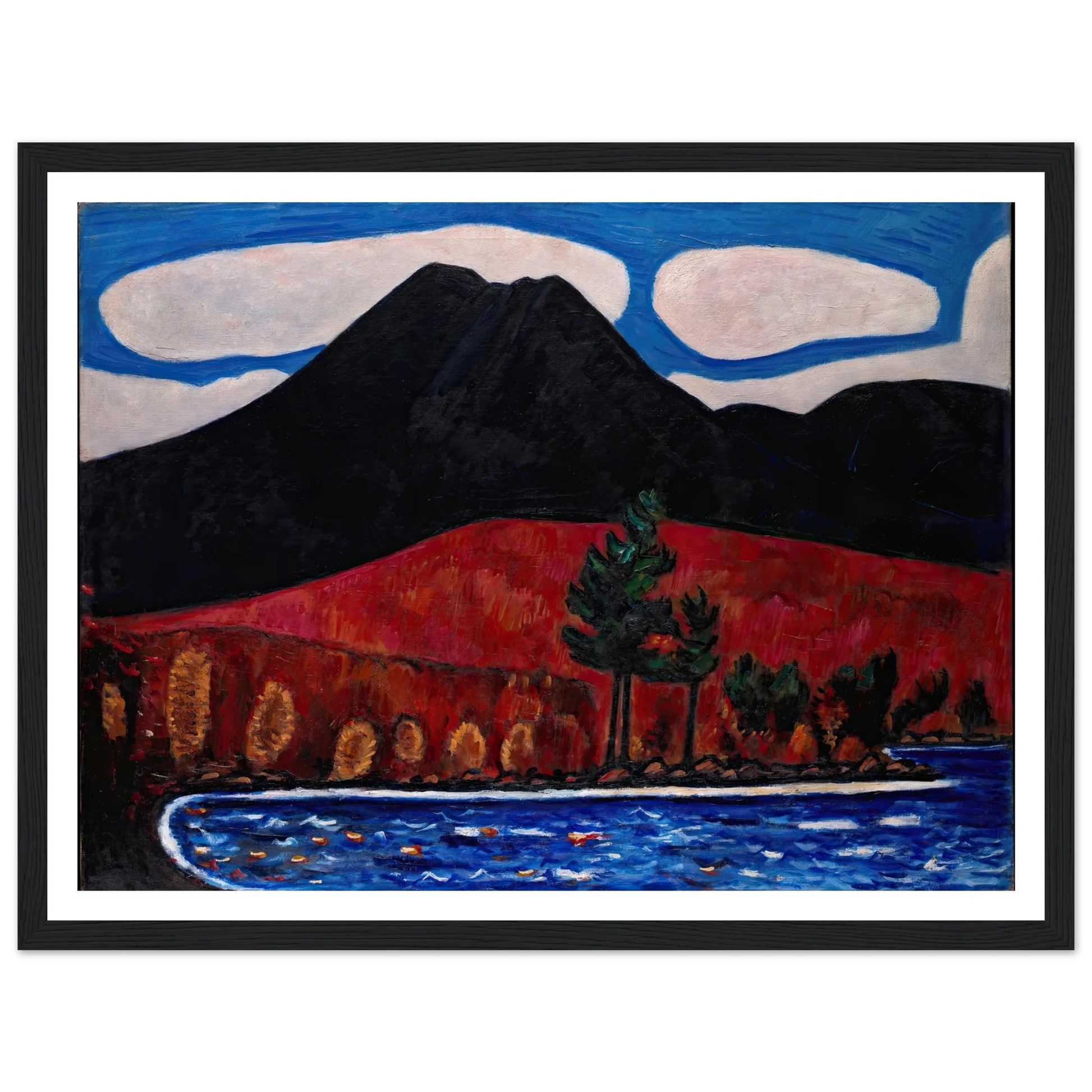 Mt. Katahdin (Maine), Autumn (1939–40) Art Print | Marsden Hartley - Framed Poster - 30x40 cm / 12x16″ - Black frame