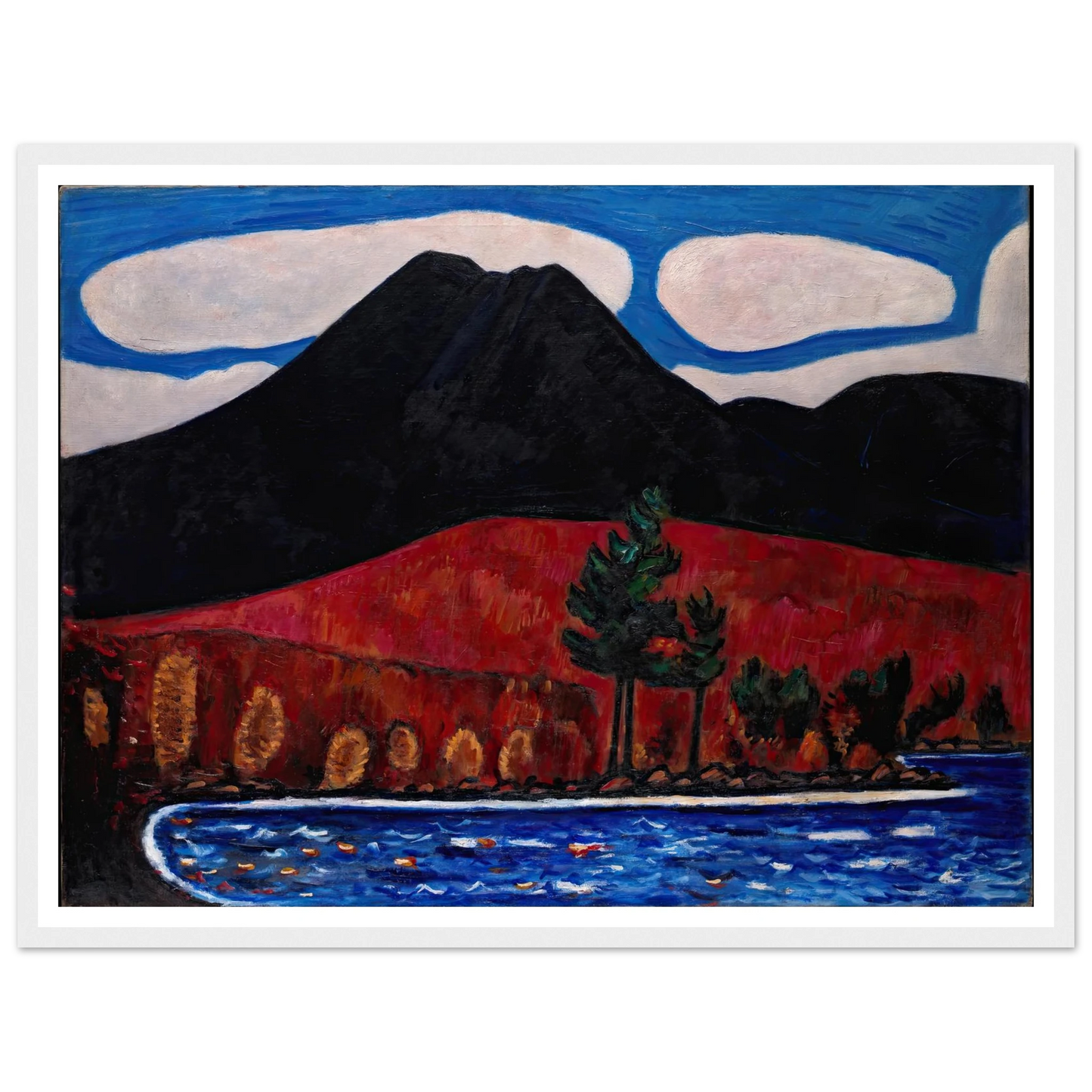 Mt. Katahdin (Maine), Autumn (1939–40) Art Print | Marsden Hartley - Framed Poster - 30x40 cm / 12x16″ - Black frame
