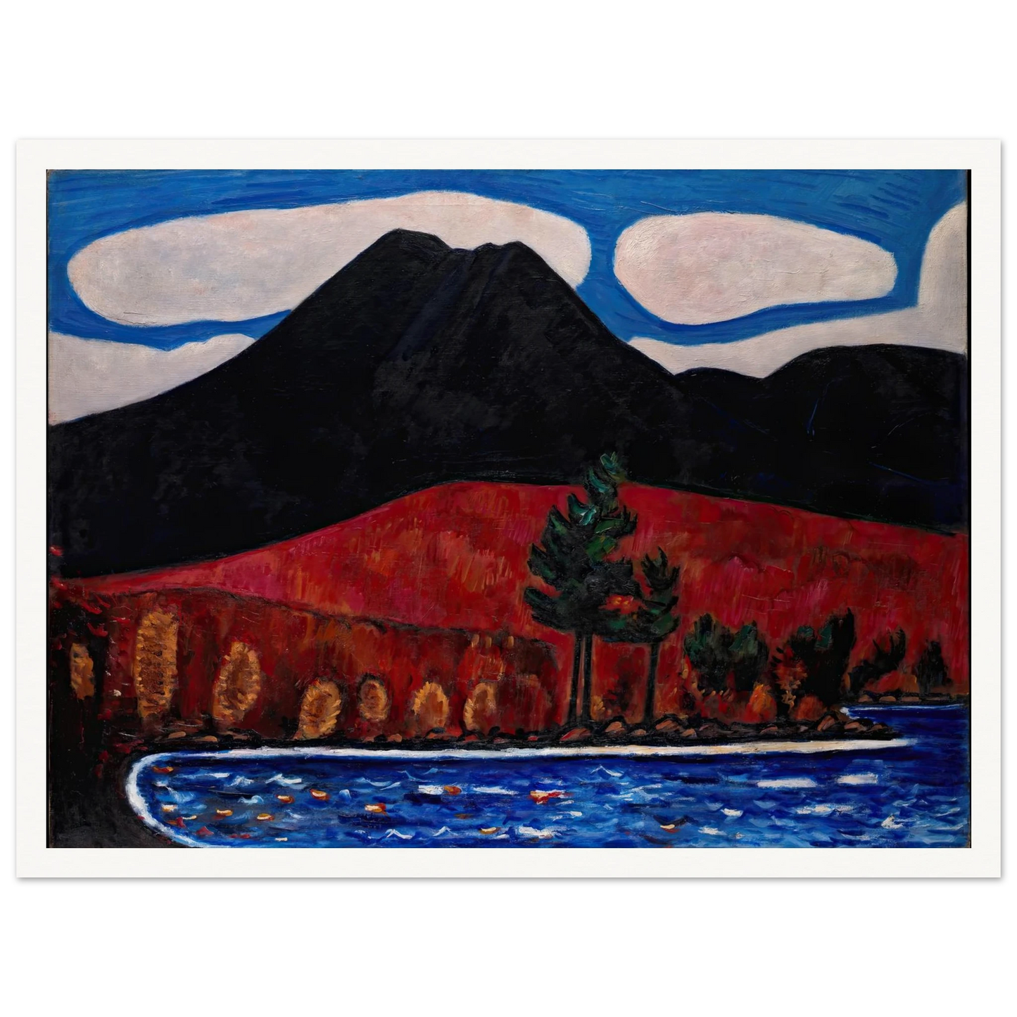 Mt. Katahdin (Maine), Autumn (1939–40) Art Print | Marsden Hartley - Framed Poster - 30x40 cm / 12x16″ - Black frame