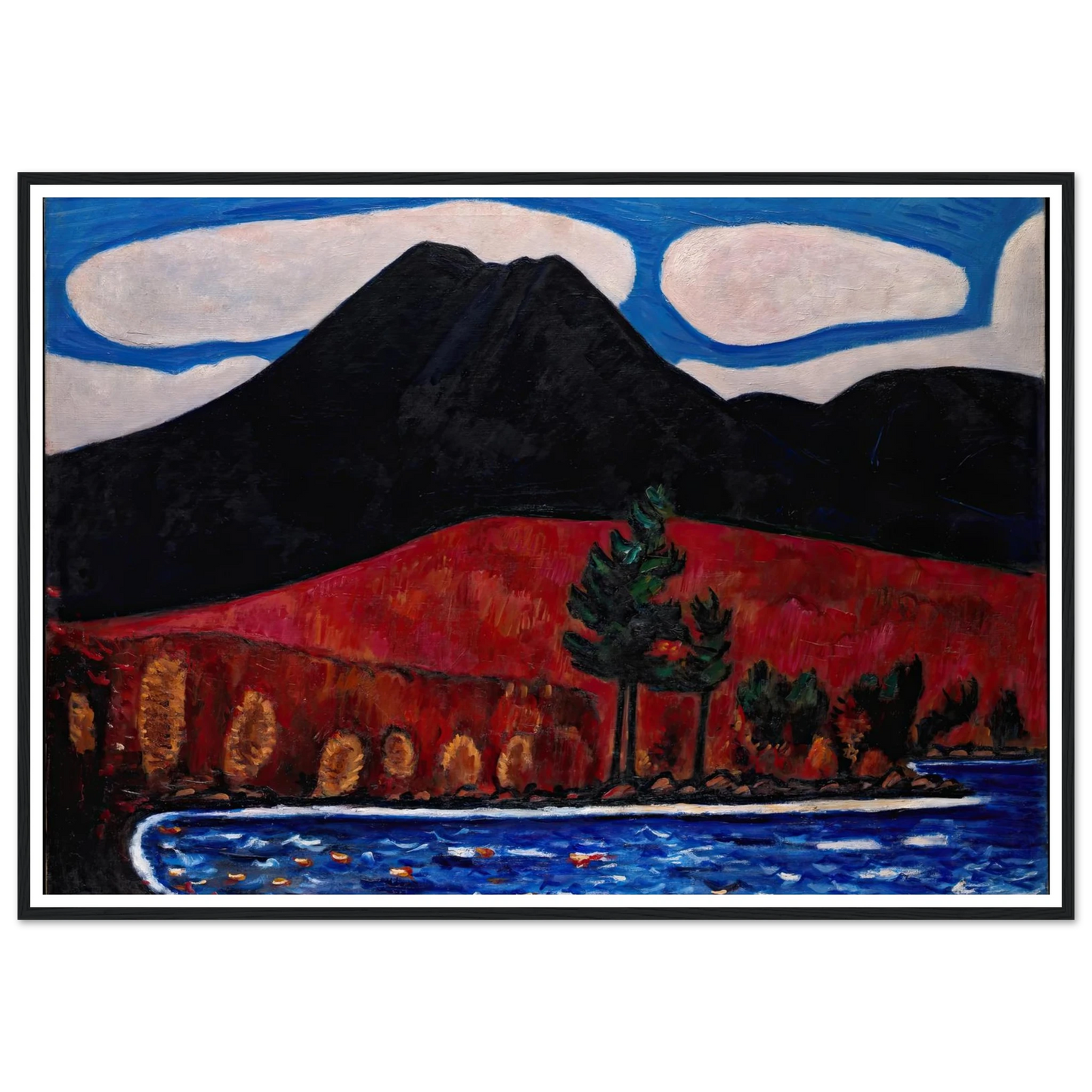 Mt. Katahdin (Maine), Autumn (1939–40) Art Print | Marsden Hartley - Framed Poster - 30x40 cm / 12x16″ - Black frame