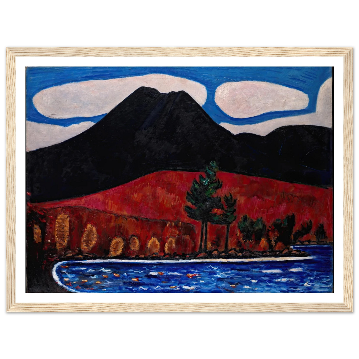 Mt. Katahdin (Maine), Autumn (1939–40) Art Print | Marsden Hartley - Framed Poster - 30x40 cm / 12x16″ - Black frame