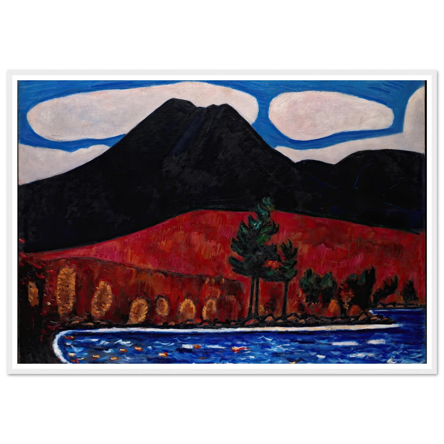 Mt. Katahdin (Maine), Autumn (1939–40) Art Print | Marsden Hartley - Framed Poster - 30x40 cm / 12x16″ - Black frame