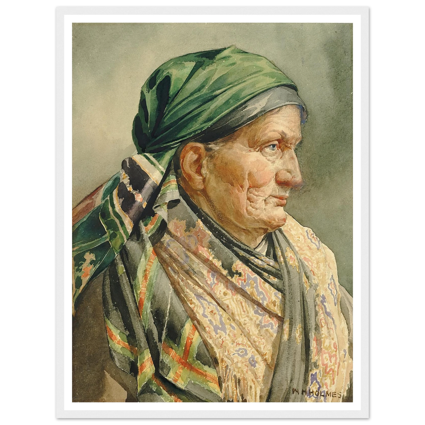 Munich Model (1880) Art Print | William Henry Holmes - Framed Poster - 30x40 cm / 12x16″ - Black frame