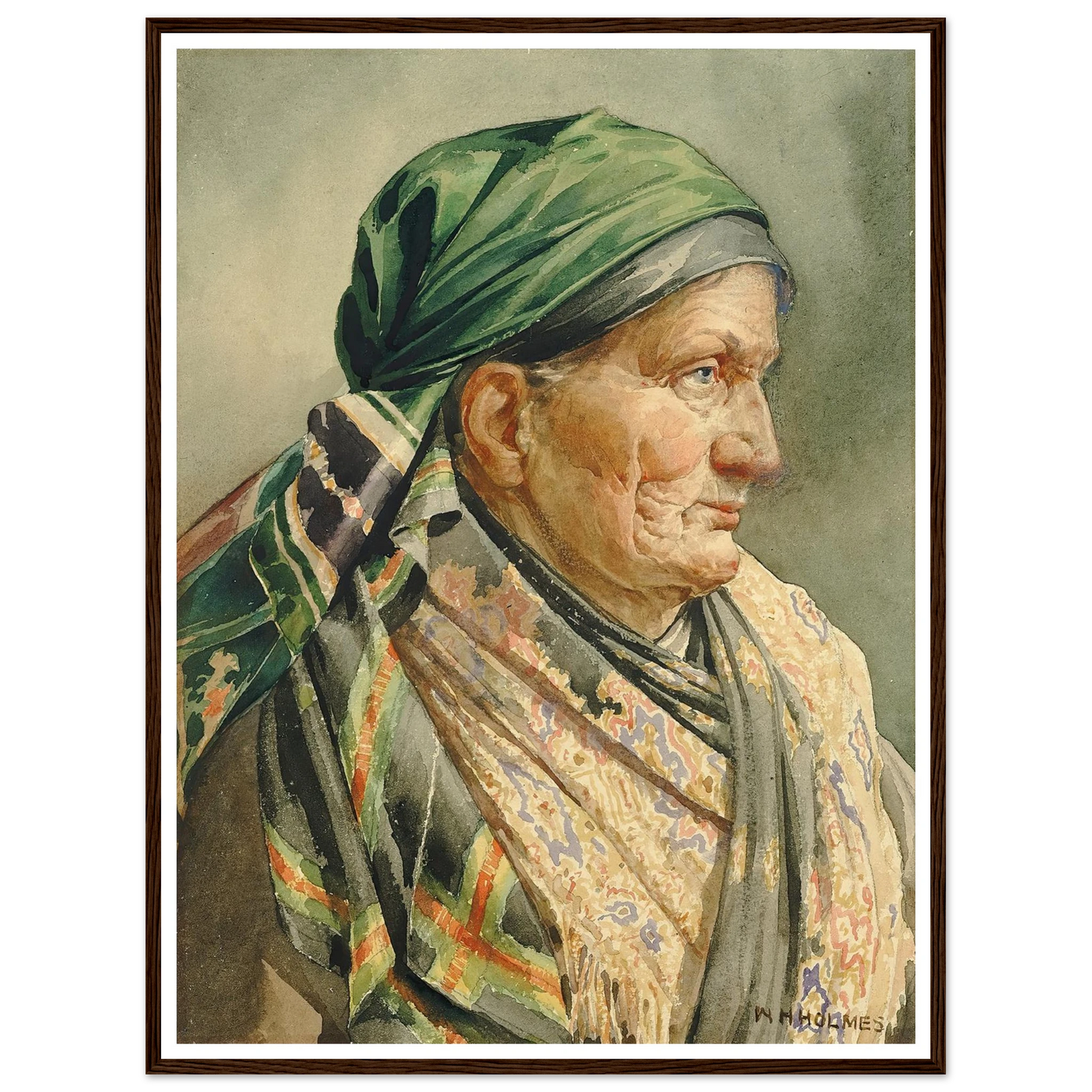 Munich Model (1880) Art Print | William Henry Holmes - Framed Poster - 30x40 cm / 12x16″ - Black frame