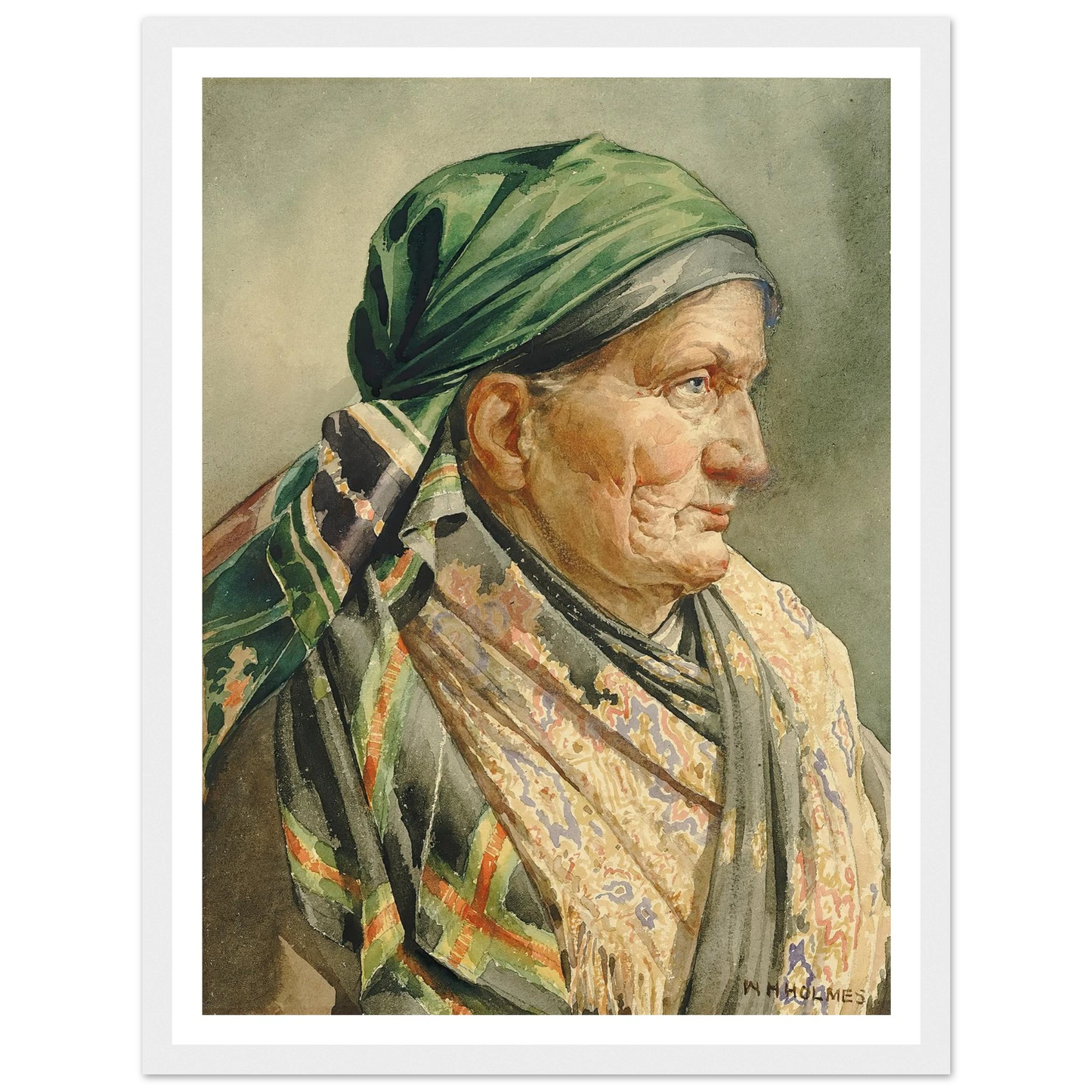 Munich Model (1880) Art Print | William Henry Holmes - Framed Poster - 30x40 cm / 12x16″ - Black frame