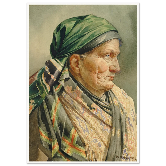 Munich Model (1880) Art Print | William Henry Holmes - Framed Poster - 30x40 cm / 12x16″ - Black frame