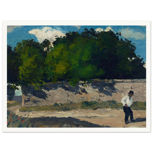 Mur de jardin (circa 1867-1868) Art Print | Paul Cezanne - Framed Poster - 30x40 cm / 12x16″ - Black frame