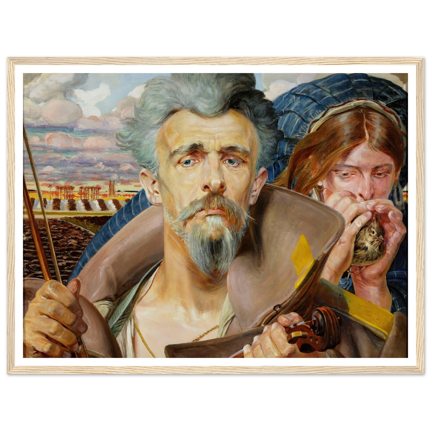 Music – central section of the triptych (1906) Art Print | Jacek Malczewski - Framed Poster - 30x40 cm / 12x16″ - Black frame