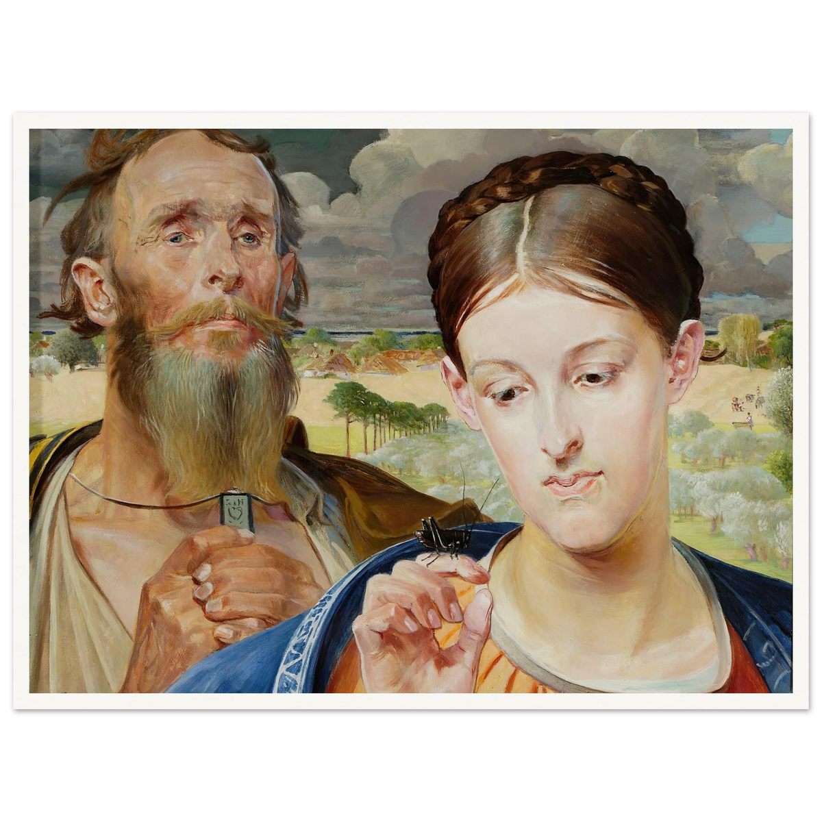 Music – left wing of the triptych (1906) Art Print | Jacek Malczewski - Framed Poster - 30x40 cm / 12x16″ - Black frame