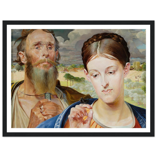 Music – left wing of the triptych (1906) Art Print | Jacek Malczewski - Framed Poster - 30x40 cm / 12x16″ - Black frame