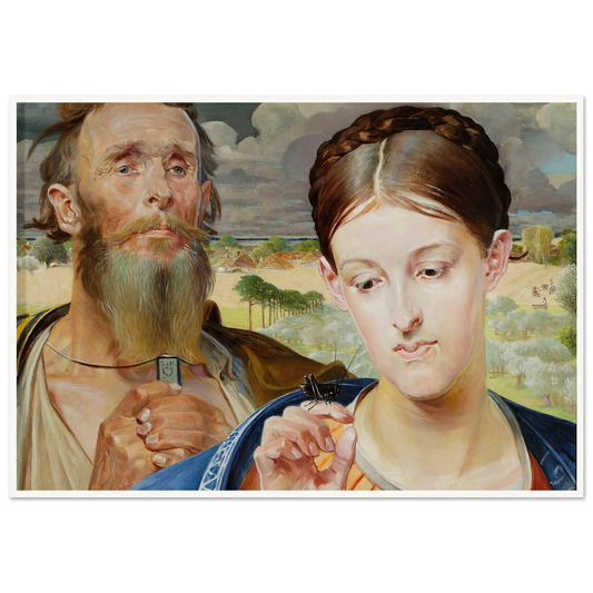 Music – left wing of the triptych (1906) Art Print | Jacek Malczewski - Framed Poster - 30x40 cm / 12x16″ - Black frame