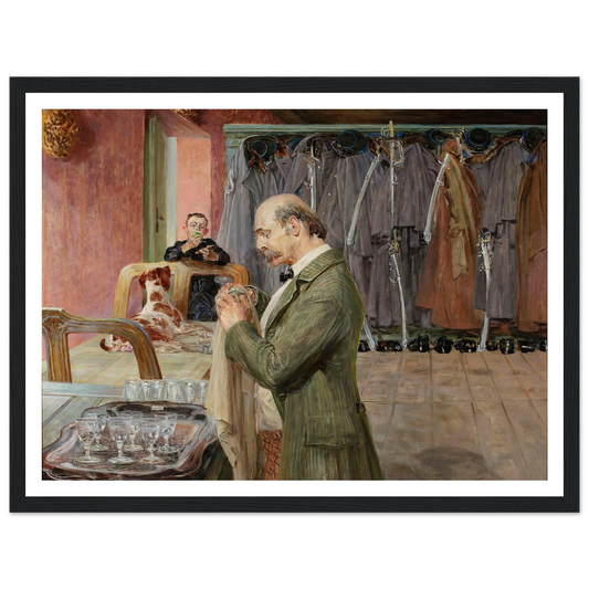 My life – central section of the triptych (1911-1912) Art Print | Jacek Malczewski - Framed Poster - 30x40 cm / 12x16″ - Black frame