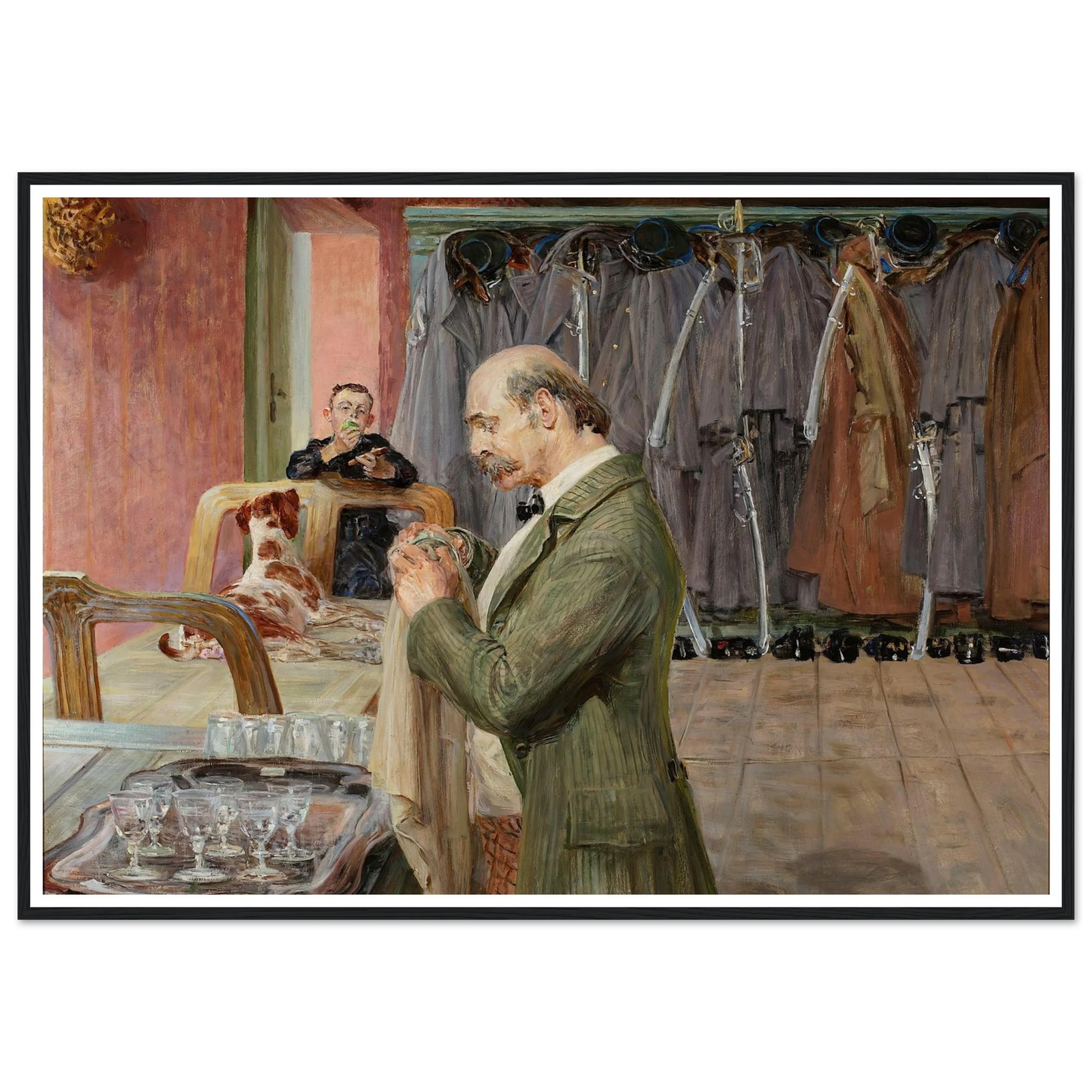 My life – central section of the triptych (1911-1912) Art Print | Jacek Malczewski - Framed Poster - 30x40 cm / 12x16″ - Black frame