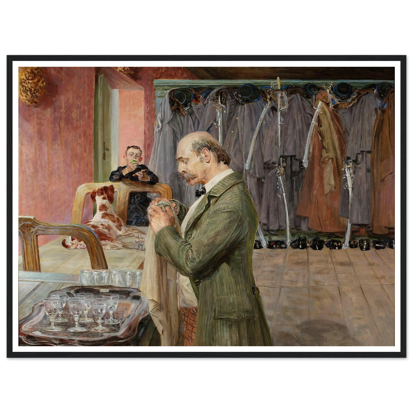 My life – central section of the triptych (1911-1912) Art Print | Jacek Malczewski - Framed Poster - 30x40 cm / 12x16″ - Black frame